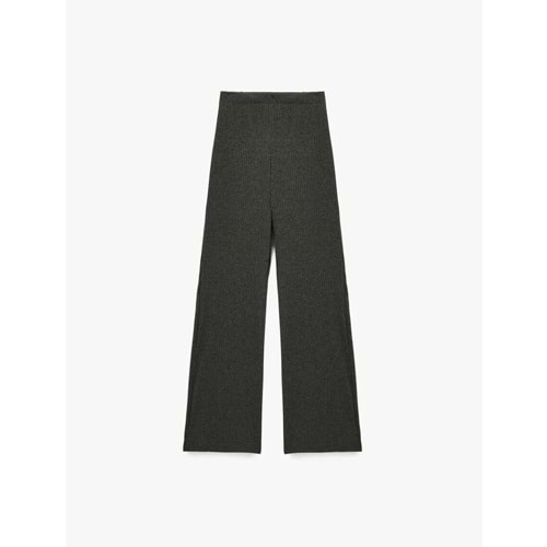 Kadın Giyim Viskon Karışımlı Yüksek Bel İspanyol Paça Tayt Pantolon