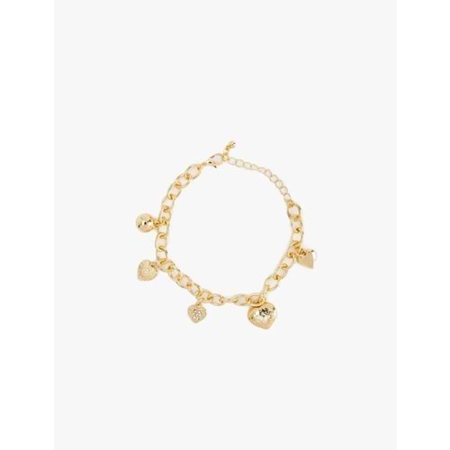 Kadın Aksesuar Zincir Kolye Katlı Taş Charm Detaylı