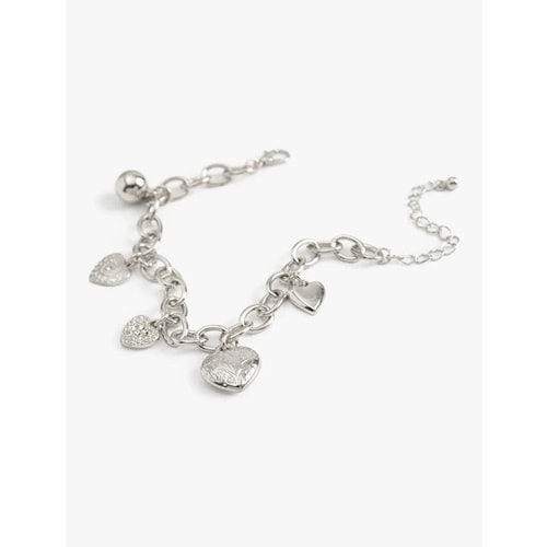 Kadın Aksesuar Zincir Kolye Katlı Taş Charm Detaylı