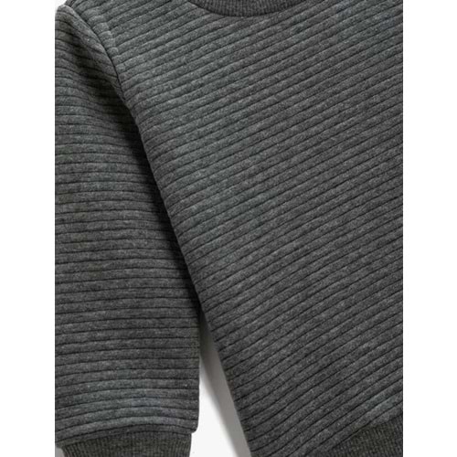 Erkek Bebek Giyim Sweatshirt 3WMB10048TK Antrasit