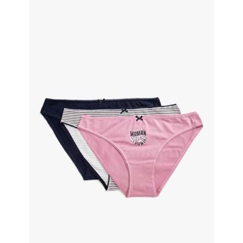 Kadın İç Giyim Külot 3WLK30047MK İndigo Desen