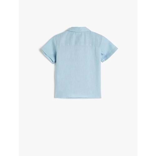 Erkek Bebek Giyim Gömlek 3SMB60097TW Açık Mavi