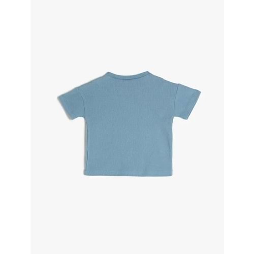 Erkek Bebek Giyim Tişört 3SMB10153TK Mavi