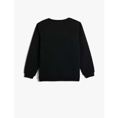 Erkek Çocuk Sweatshirt Uzun Kollu Bisiklet Yaka Baskılı