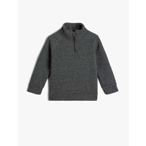 Erkek Çocuk Giyim Basic Sweatshirt - KOTON - 4WKB10119TK - GRİ - 5-6 YAŞ