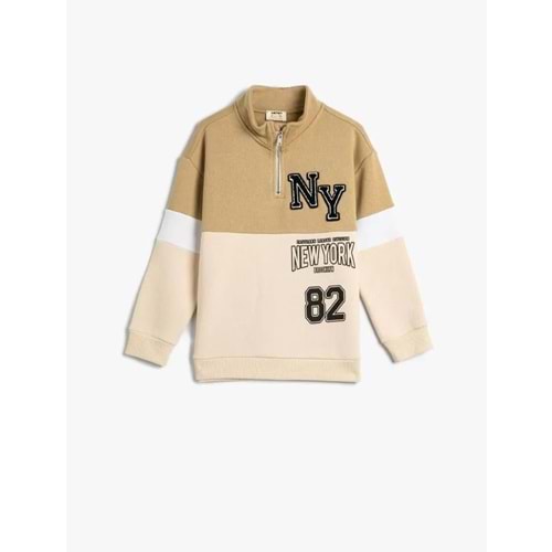 Erkek Çocuk Giyim Sweatshirt - KOTON - 4WKB10244TK - DEVE TÜYÜ - 13-14 YAŞ