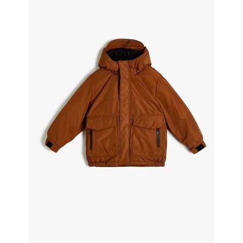 Erkek Çocuk GiyiM Mont - KOTON - 4WKB20032TW - KAHVERENGİ - 5-6 YAŞ