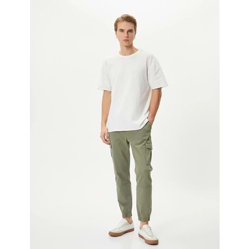 Jogger Pantolon Kargo Cepli Beli Bağcıklı 4SAM40005HW