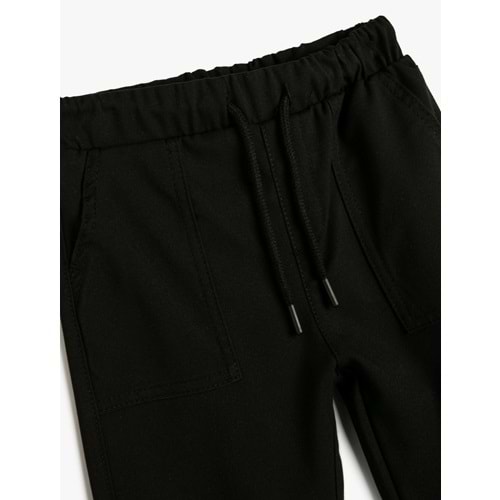 Erkek Çocuk Kargo Jogger Pantolon Cepli Beli Bağlamalı - 4SKB40007TW