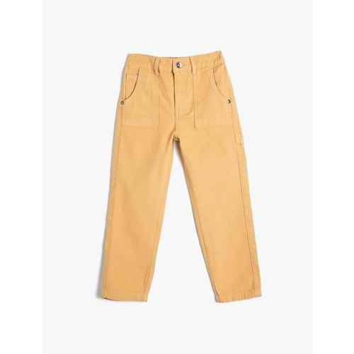 Erkek Çocuk Chino Pantolon Pamuklu Cepli 4SKB40016TW