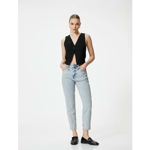 Mom Fit Kot Pantolon Rahat Kesim