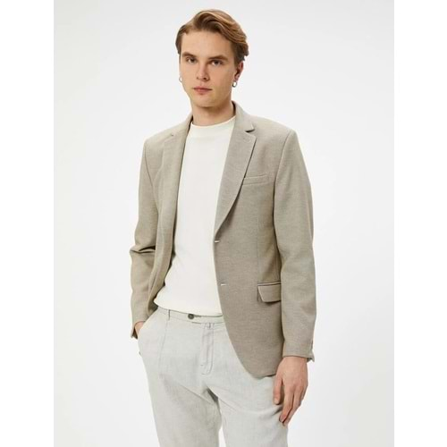 Blazer Ceket Slim Fit Düğmeli Cep Detaylı - 5WAM50003HK