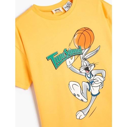Erkek Çocuk Bugs Bunny Tişört Lisanslı Kısa Kollu Bisiklet Yaka Pamuklu