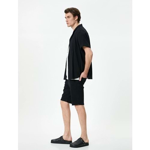 Kot Şort Bermuda Slim Fit Düğmeli Cepli 4SAM40105ND