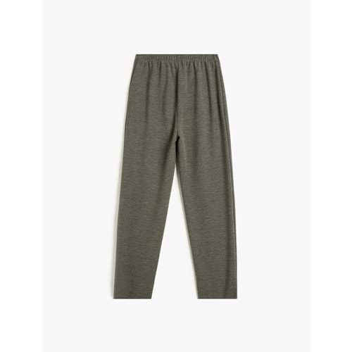 Kız Çocuk Basic Pantolon Beli Lastikli Pile Detaylı - KOTON - 4SKG40199AK - ANTRASİT - 5-6 YAŞ