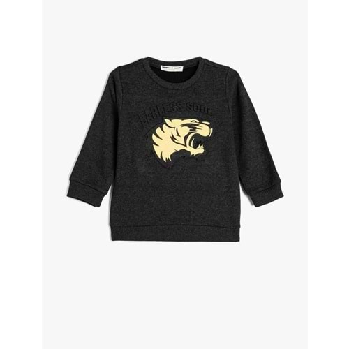 Erkek Çocuk Sweatshirt Uzun Kollu Kaplan Baskılı 5WKB10212TK