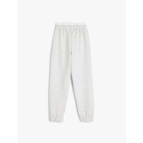Kız Çocuk Basic Jogger Eşofman Altı - KOTON - 5WKG40230AK - KAR MELANJ - 7-8 YAŞ