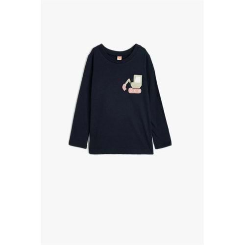 Erkek Bebek Giyim Tişört - KOTON - 5WMB10192TK - LACİVERT - 4-5 YAŞ