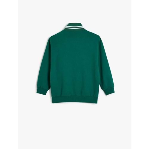 Erkek Çocuk Sweatshirt Dik Yaka Yarım Fermuarlı
