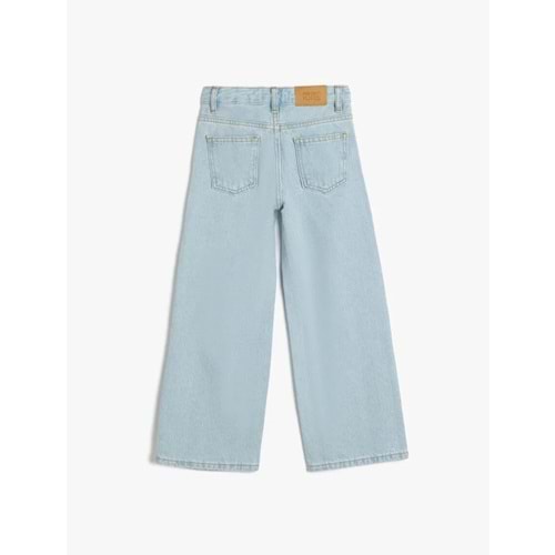 Kız Çocuk Geniş Paça Kot Pantolon 5SKG40016AD