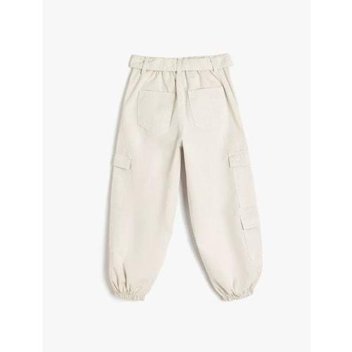 Kız Çocuk Kemer Detaylı Jogger Pantolon 5SKG40030AD