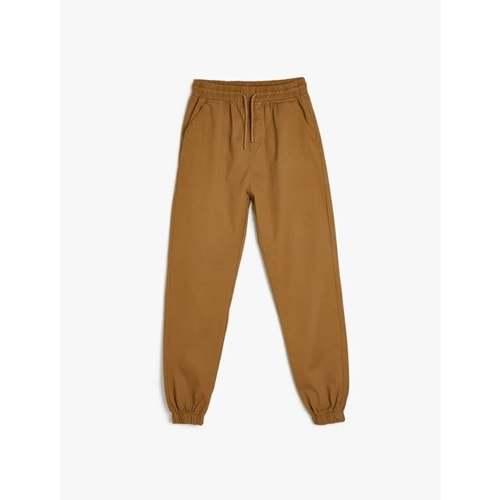 Erkek Çocuk Beli Bağlamalı Pamuklu Jogger Pantolon 5SKB40053TW