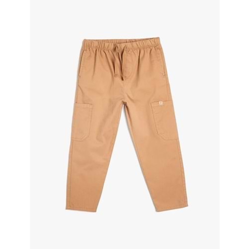 Erkek Bebek Pamuklu Beli Lastikli Cep Detaylı Pantolon 5SMB40026TW