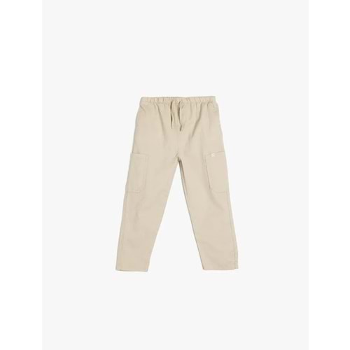 Erkek Bebek Pamuklu Beli Lastikli Cep Detaylı Pantolon 5SMB40026TW