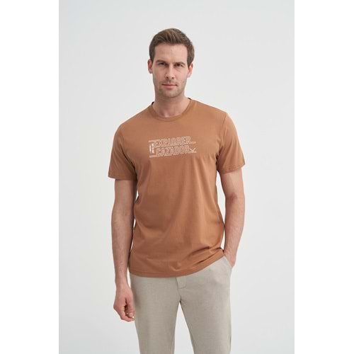 CAZ 4043 BIS YK T-SHIRT - CAZADOR - SÜTLÜ KAHVE - XL