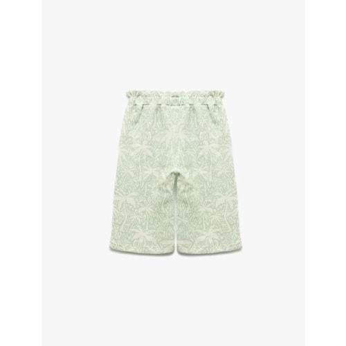 Kız Bebek Pamuklu Beli Lastikli Desenli Bol Paça Pantolon 5SMG40022AW