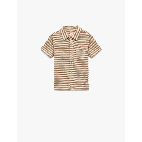 Erkek Bebek Cep Detaylı Polo Yaka Çizgili Tişört 5SMB10103TK