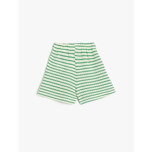 Kız Çocuk Ajurlu Şort Beli Lastikli Pamuk Karışımlı 5SKG40062AK