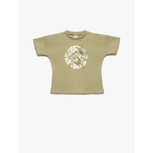 Erkek Bebek Kısa Kollu Baskılı Pamuklu Tişört 5SMB10099TK