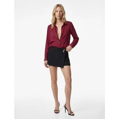 Kaçık Yaka Uzun Kollu Modal Gömlek 6SAK60100PW