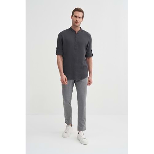 REGULAR FIT 20250U.KOL GÖMLEK CAZ 20250 - CAZADOR - ANTRASİT - XL