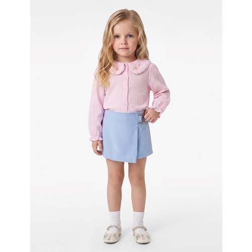 Kız Bebek Pamuklu Bebe Yaka Gömlek - 7WMG60002AW