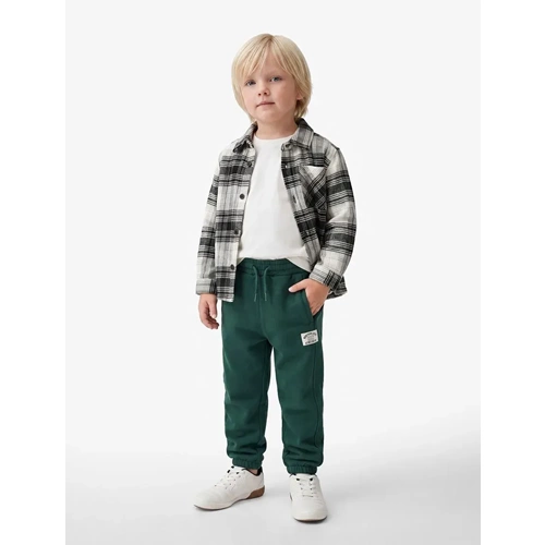 Erkek Bebek Pamuklu Beli Lastikli Oversize Jogger Eşofman Altı - 7WMB40043TK