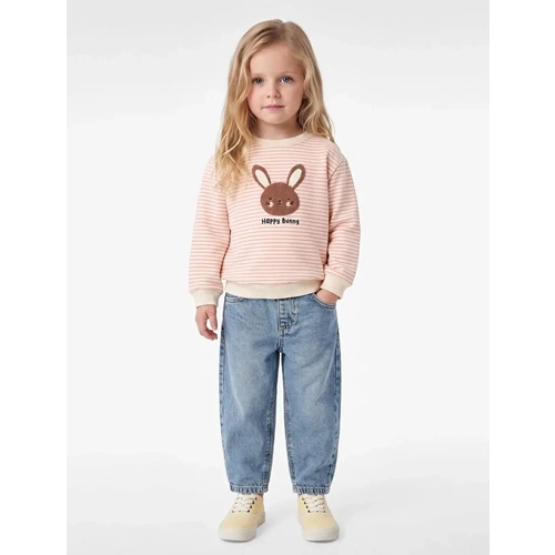 Kız Bebek Şardonlu Çizgili Sweatshirt - 7WMG10026AK
