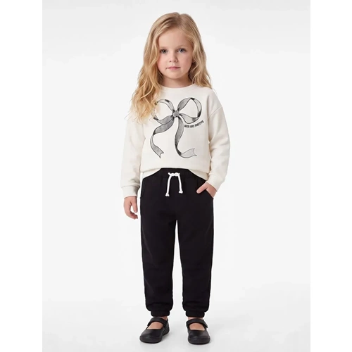 Kız Bebek Pamuklu Şardonlu Jogger Eşofman Altı - 7WMG40014AK
