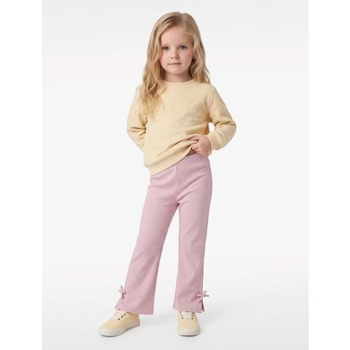 Kız Bebek Fiyonk Detaylı İspanyol Paça Pantolon - 7WMG40132AK