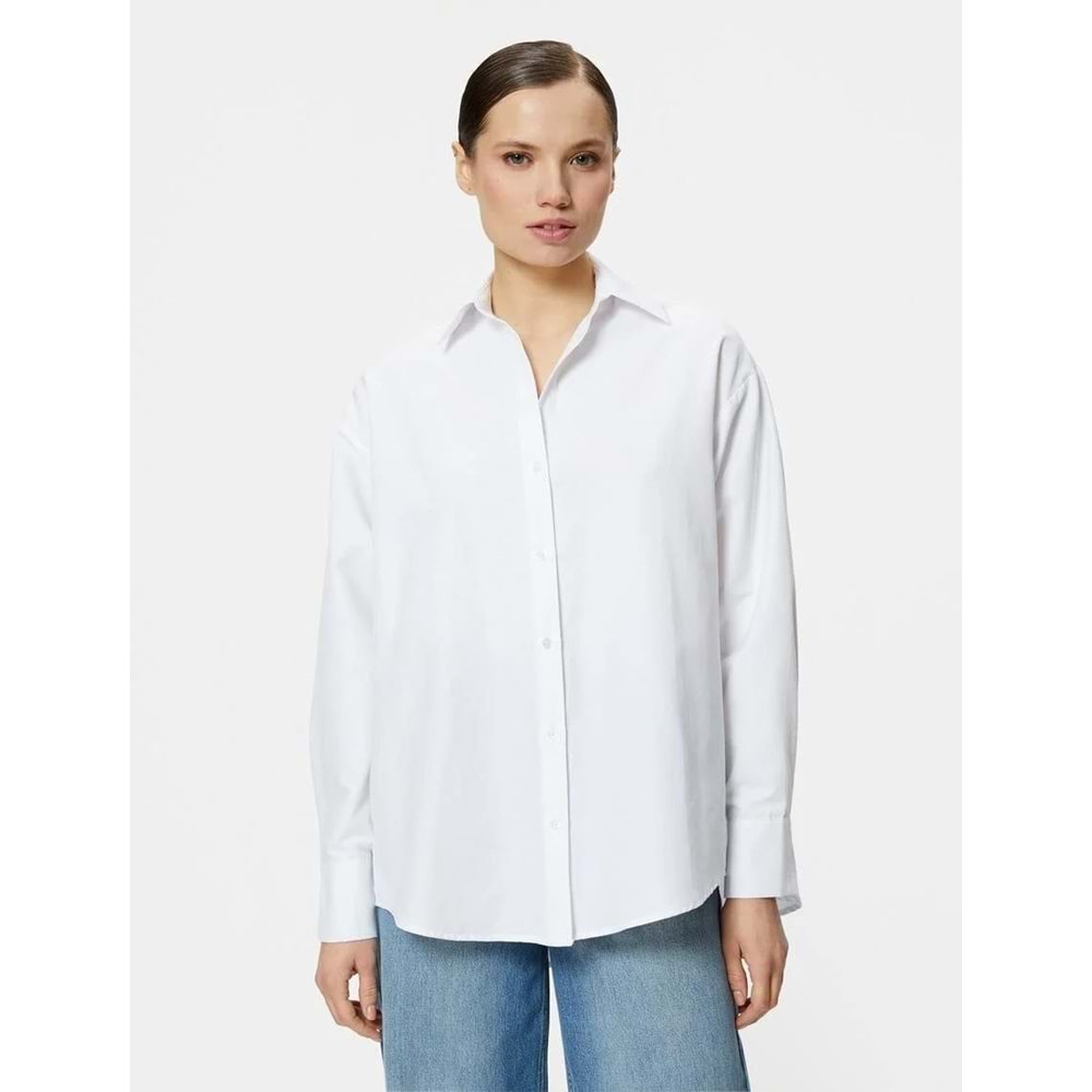 Kadın Giyim Gömlek 3SAK60212PW Beyaz