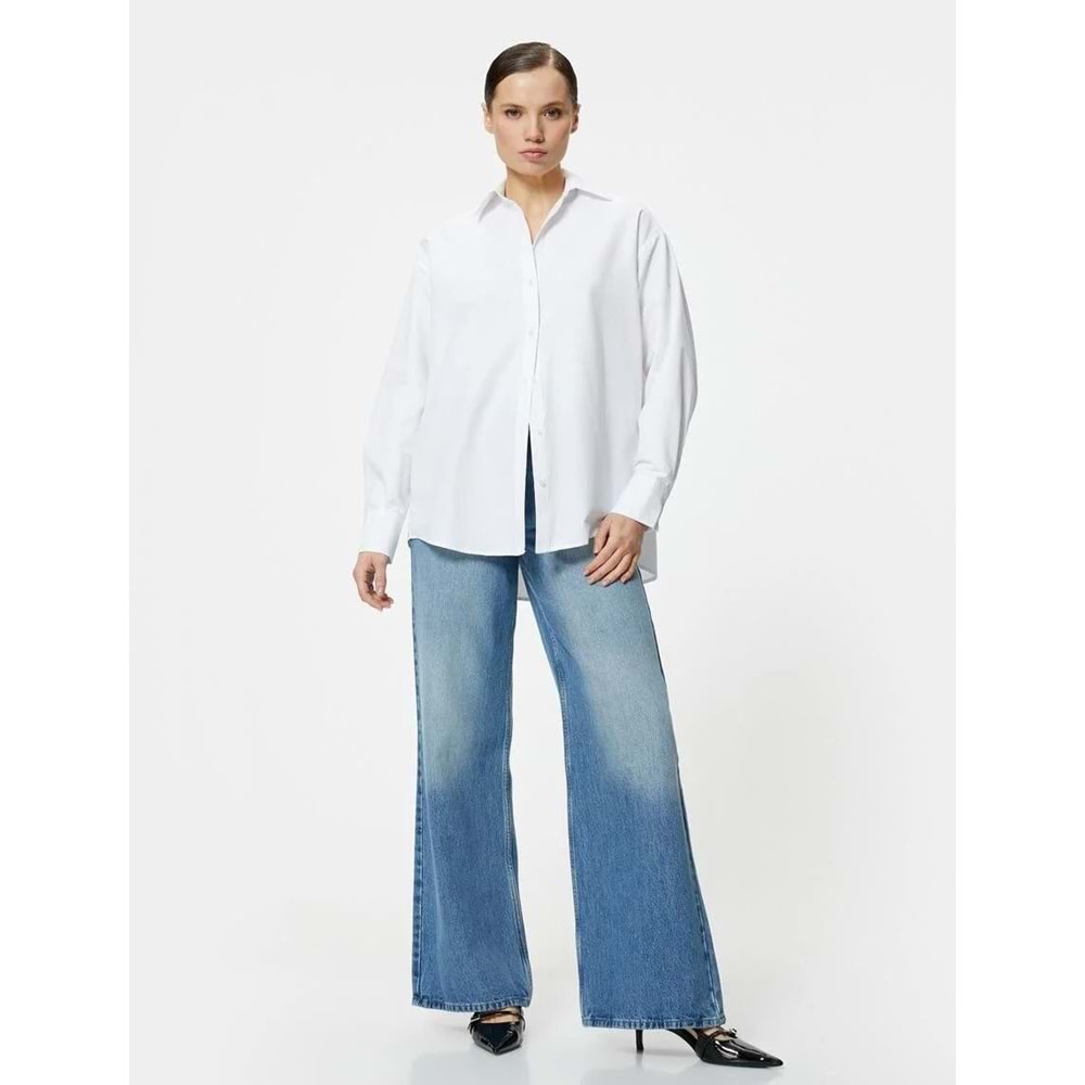 Kadın Giyim Gömlek 3SAK60212PW Beyaz