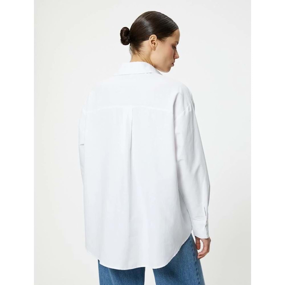 Kadın Giyim Gömlek 3SAK60212PW Beyaz