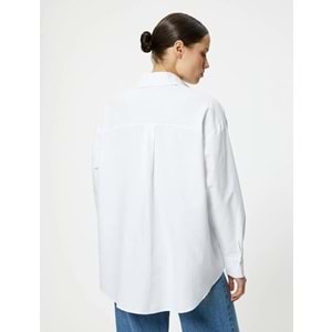 Kadın Giyim Gömlek 3SAK60212PW Beyaz