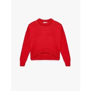 Kadın Giyim Asimetrik Kesim Triko Kazak - KOTON - 6WAL90041HT - KIRMIZI - XS