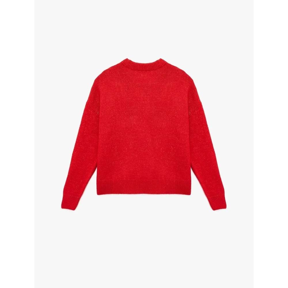 Kadın Giyim Asimetrik Kesim Triko Kazak - KOTON - 6WAL90041HT - KIRMIZI - XS
