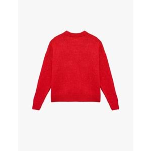 Kadın Giyim Asimetrik Kesim Triko Kazak - KOTON - 6WAL90041HT - KIRMIZI - XS