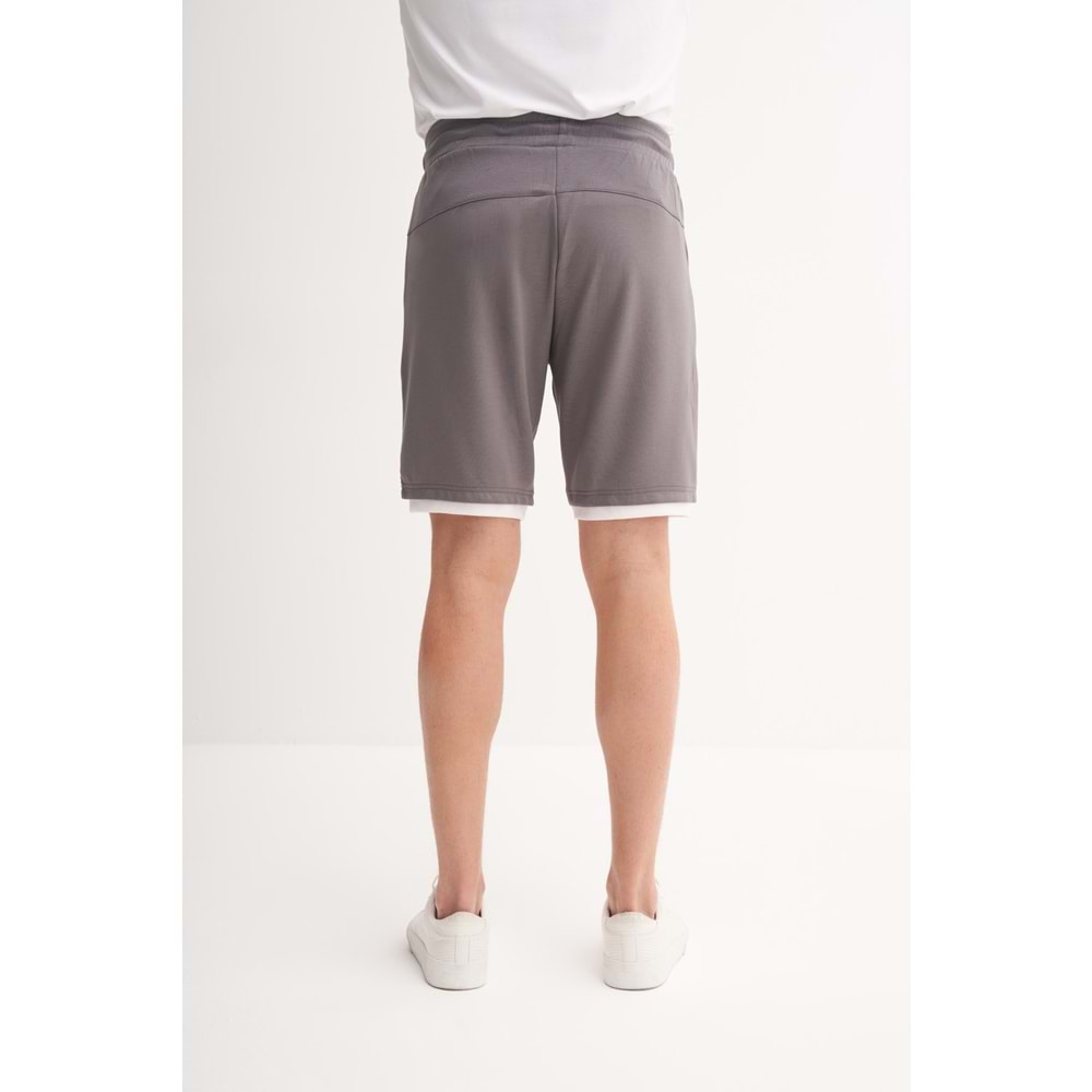 CAZ 60500 ÖRME BERMUDA - CAZADOR - 26KCEE60500 - KOYU GRİ - L