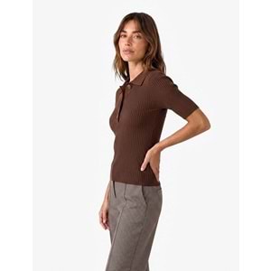 Yan Cepli Rahat Kalıp Kareli Barrel Pantolon 7WAK40038UK - KOTON - SİYAH ÇİZGİLİ - S