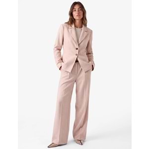 Cep Detaylı Düğmeli Blazer Ceket 7WAK50042UW - KOTON - PEMBE - 34
